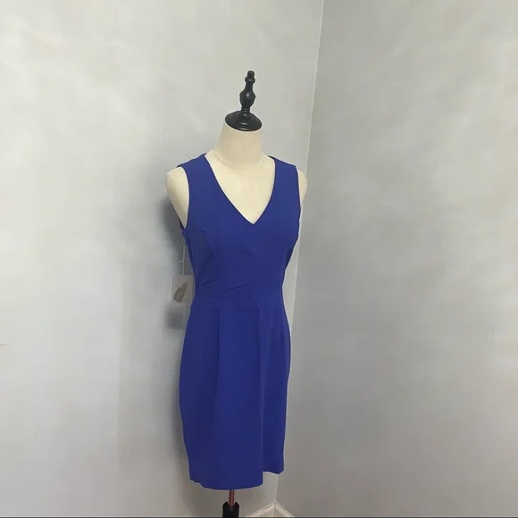 # Forever 21 Contemporary Asymmetrical Sleeveless Blue Short Dress New With Tag - Picture 4 of 15